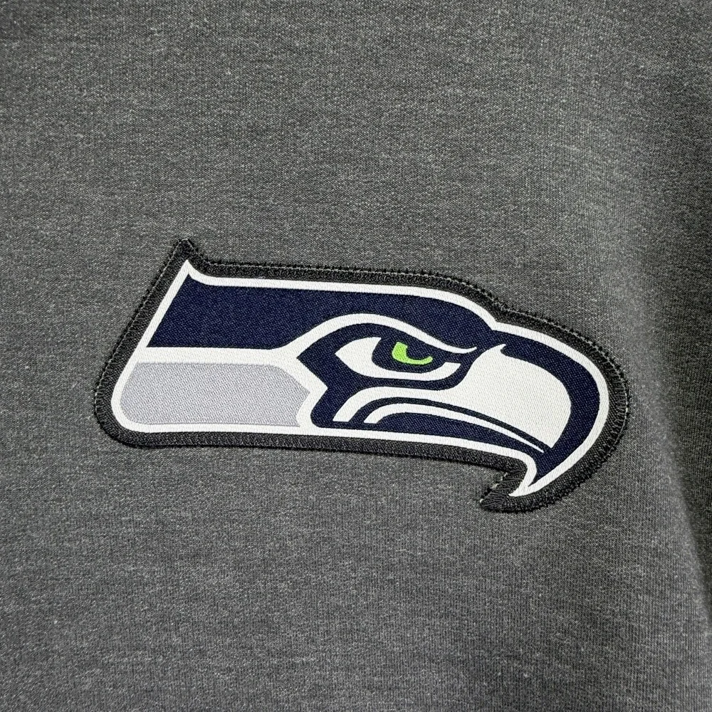 Seattle Seahawks Sweater Men 2XL Gray NFL Football Nike Dri-FIT 1/4 Zip Pullover